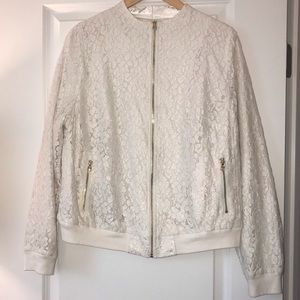 NWT Lane Bryant Lace Bomber Style Jacket